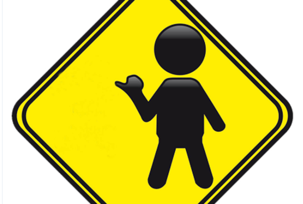 Bonequinho pedindo carona