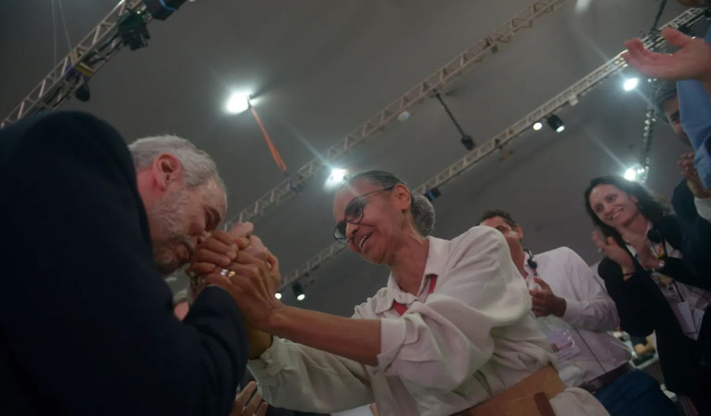 O embaixador André Correa do Lago e a ministra Maria Silva