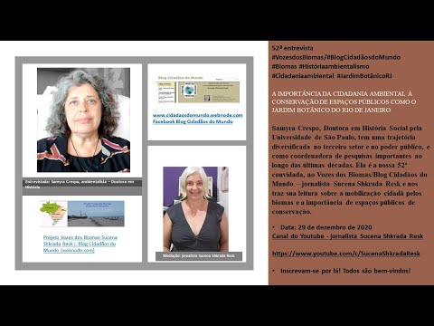Vozes dos Biomas: a importância da cidadania ambiental à conservação de espaços públicos, por Samyra Crespo