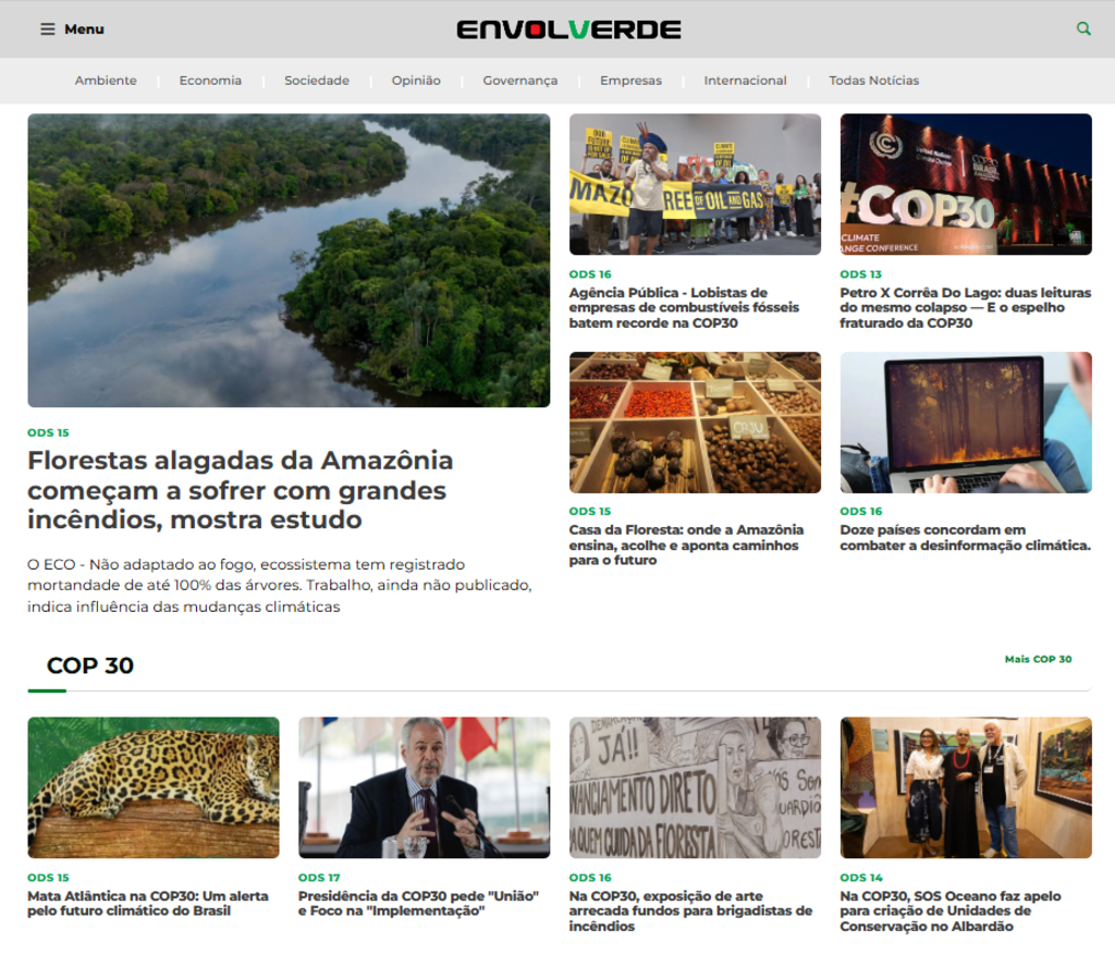 Boletim COP30 Envolverde/Casa do Jornalismo Socioambiental 14/11/2025