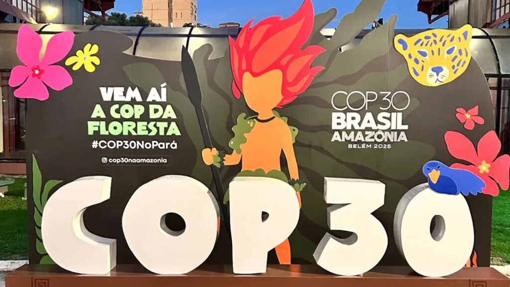 Cartaz da COP 30, realizada em Belém