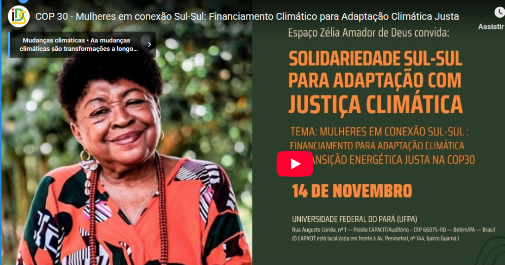 Capa do vídeo do IDS sobre Justiça Climática