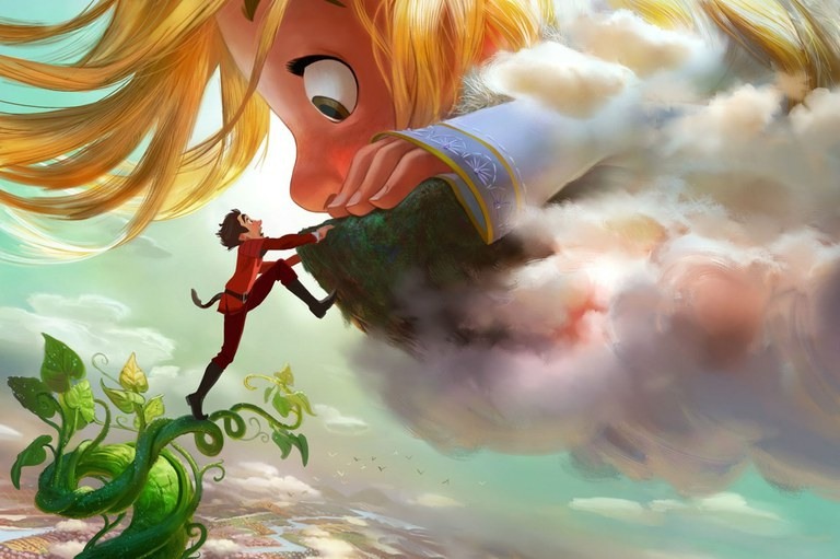 Arte conceitual de "Gigantic", a versão da Disney para "João e o pé de feijão" que deve ser lançada em 2018: o conto original antecede a Bíblia. Foto: Divulgação / Disney