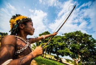 Menino Munduruku durante reunião do povo. Foto: ©Fábio Nascimento/Greenpeace