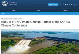 Itaipu é parceira da ONU Mudanças Climáticas na Conferência do Clima COP 23