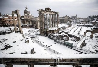 Itália está sob uma forte onda de frio com nevascas em diversas regiões