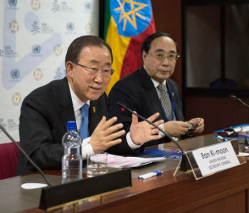 Ban Ki-moon afirmou que a conferência em Adis Abeba foi um êxito. Foto: ONU/Eskinder Debebe