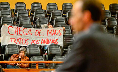 Defensores dos direitos dos animais compareceram ao plenário. Foto: Guilherme Almeida / Câmara de Vereadores