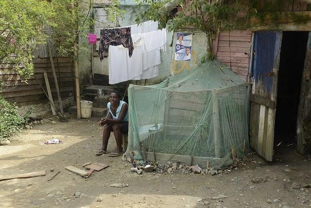 Muitas mulheres mantêm em seus quintais hortas e árvores frutíferas para consumo familiar, com essa do assentamento rural de Mata Mamón, que foi afetado pela seca na República Dominicana durante 2015. Foto: Dionny Matos/IPS