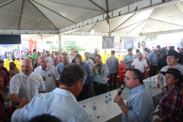  Pedro Taques não cita o desmatamento zero em evento do agronegócio. Foto: Rai Reis