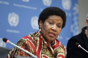 Phumzile Mlambo-Ngcuka, diretora executiva da ONU Mulheres. Foto: Devra Berkowitz/ONU