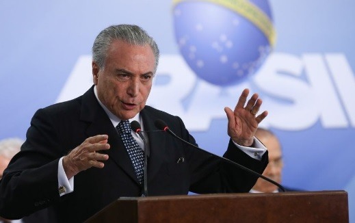 O presidente interino, Michel Temer, em evento em Brasília. Foto: José Cruz/Agência Brasil