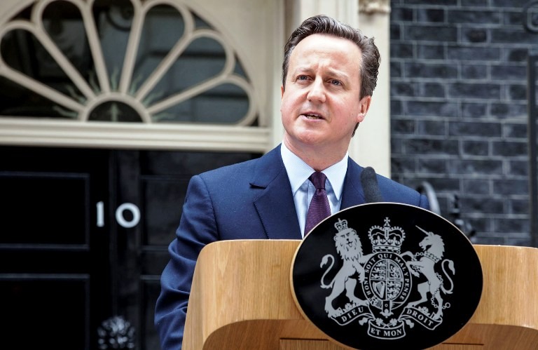 10/05/2015- Londres- Inglaterra- Na sequência dos resultados das eleições gerais de 2015, o primeiro-ministro David Cameron fez um discurso na porta de sua residência oficial, na Downing Street. Foto: Robert Thom/ The Prime Minister’s Office