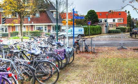 Bicicletas simbolizam a sustentabilidade na Holanda. Foto: Carlos M. M.