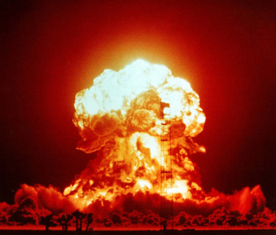 O cogumelo formado por uma explosão nuclear. Foto: CTBTO