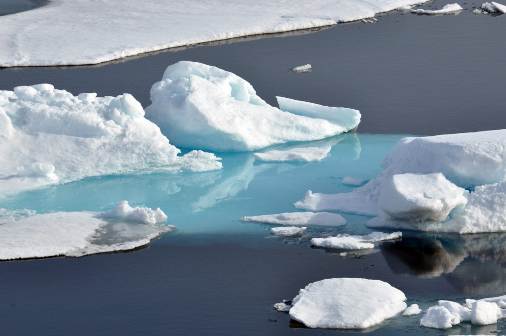 Gelo no Oceano Ártico atingiu a menor proporção já registrada em 2016. Foto: US Geological Survey / Arctic Ice / Flickr (CC)