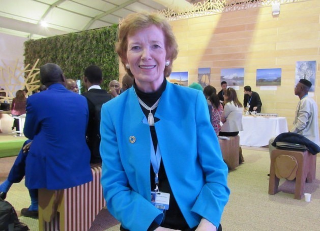 Mary Robinson, enviada especial da ONU para a mudança climática, na COP 22, em Marrakesh. Foto: Fabíola Ortiz /IPS