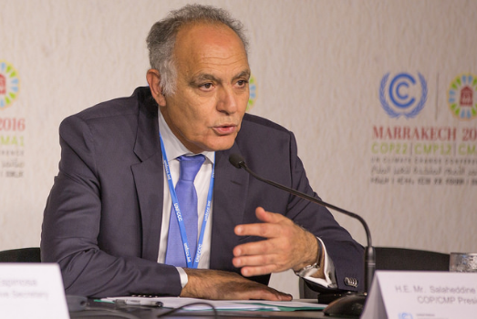  Salaheddine Mezouar, Presidente da COP22. Imagem: UNclimatechange