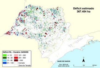 Grandes propriedades rurais respondem por 54% do déficit ambiental em São Paulo
