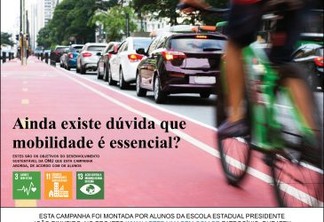 Mobilidade urbana vira campanha de consumo consciente feitas por alunos de Uberaba (MG)