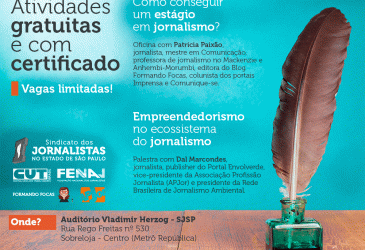 Curso gratuito no Sindicato dos Jornalistas de São Paulo